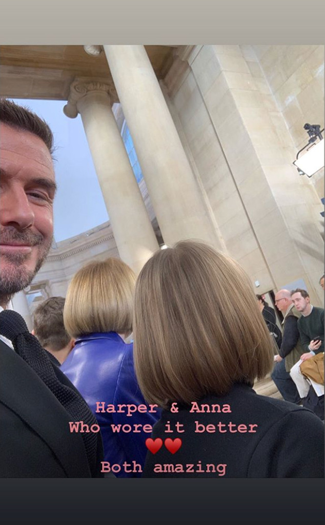 David Beckham, Harper Beckham, Anna Wintour David Beckham, Harper Beckham, Anna Wintour